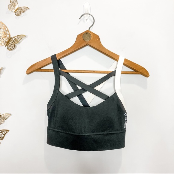 Reebok Other - 🦋🌙REEBOK | Black & White Performance Speedwick Sports Bra w/Criss Cross Straps